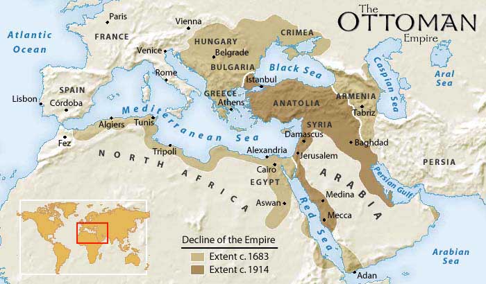 ottoman empire map 1900