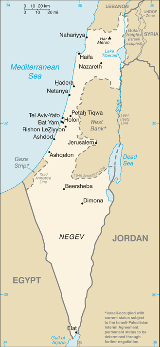 Middle East: Israel [Map]