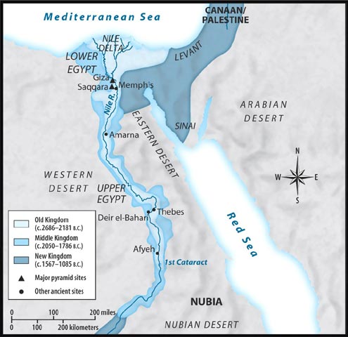 ancient nile river map